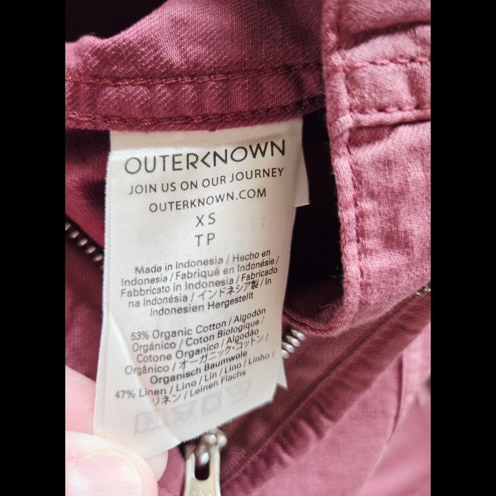 Outerknown‎ NWT Station Jumpsuit XS Dusty Pink Rose Organic Cotton Linen - Picture 5 of 13